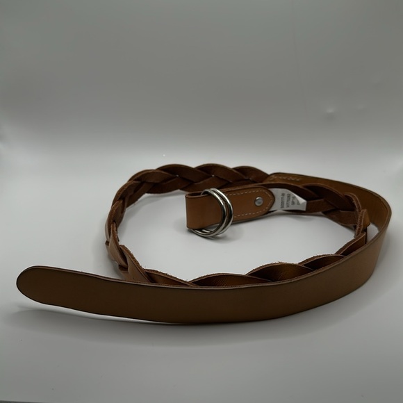 Brown braided leather belt size small - Picture 4 of 5